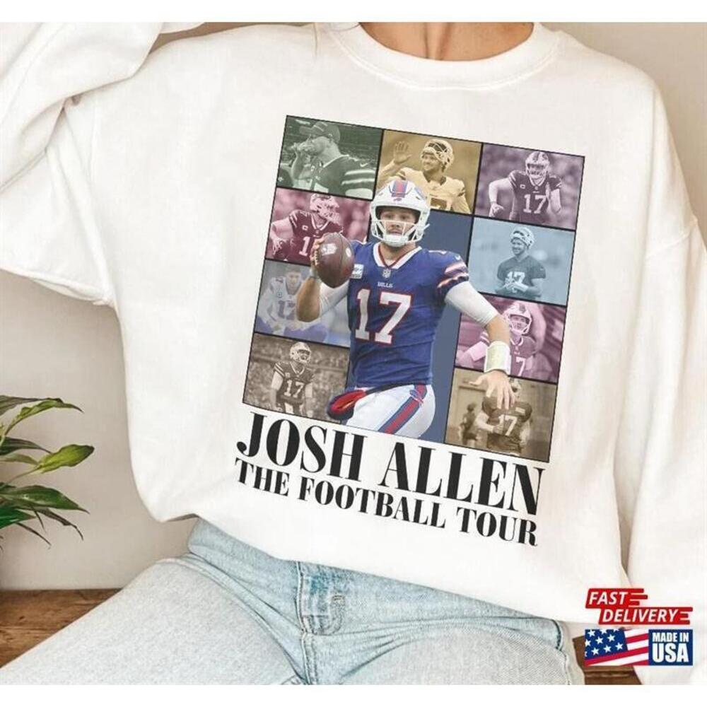 Josh Allen FootballShirt Buffalo90S Bootleg Sweatshirts Hoodie Unisex